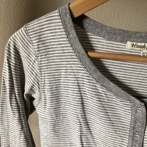 Grey Stripe Henley 🐘